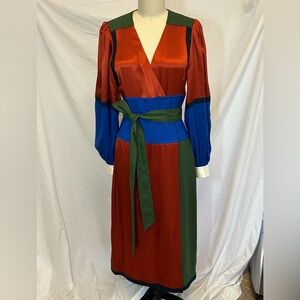 Tory Burch stunning Colorblock Wrap Dress